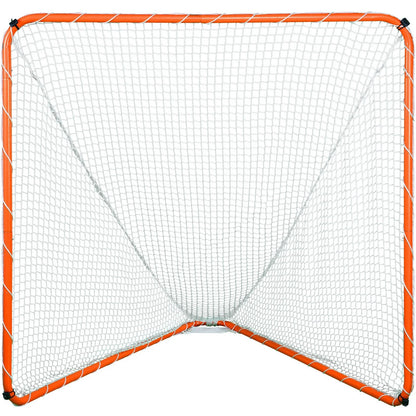 VEVOR Lacrosse Goal, 6' x 6' Lacrosse Net, Steel Frame Backyard Lacrosse Training Equipment, Portable Lacrosse Goal with Carry Bag, Quick & Easy Setup, Perfect for Youth Adult Training, Orange - View 9