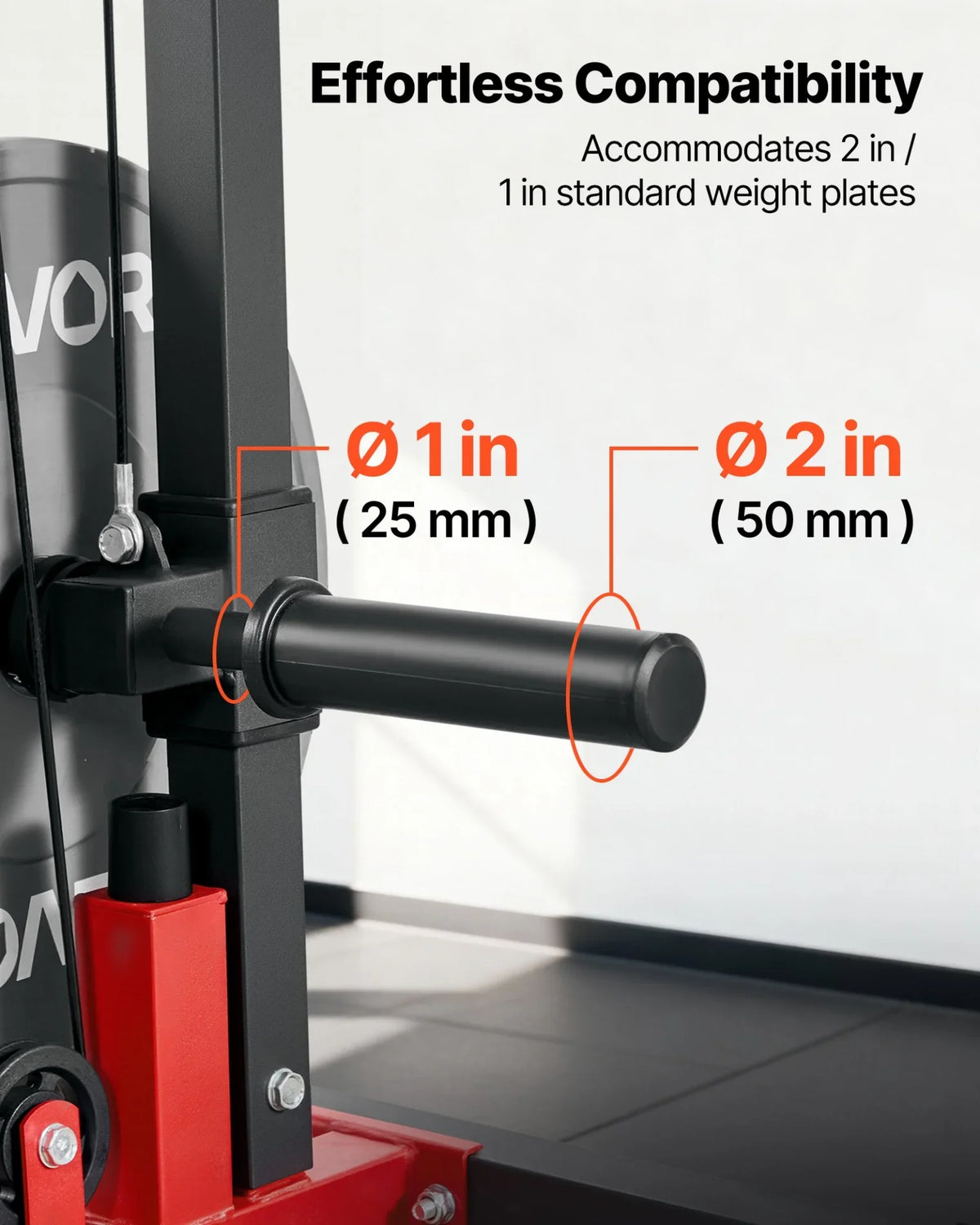 VEVOR LAT Pull Down Machine, 3-in-1 Row Cable Machine, Cable Machines Home Gym with 3-Level Adjustable Seat, 4-Level Adjustable Foam Roller, Load 400 lbs Lat Tower for Back, Chest, Tricep, Black - View 4