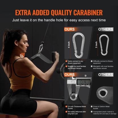 VEVOR LAT Pulldown Bar Handle Attachment V-bar T-bar Cable Machine for Home Gym - View 3