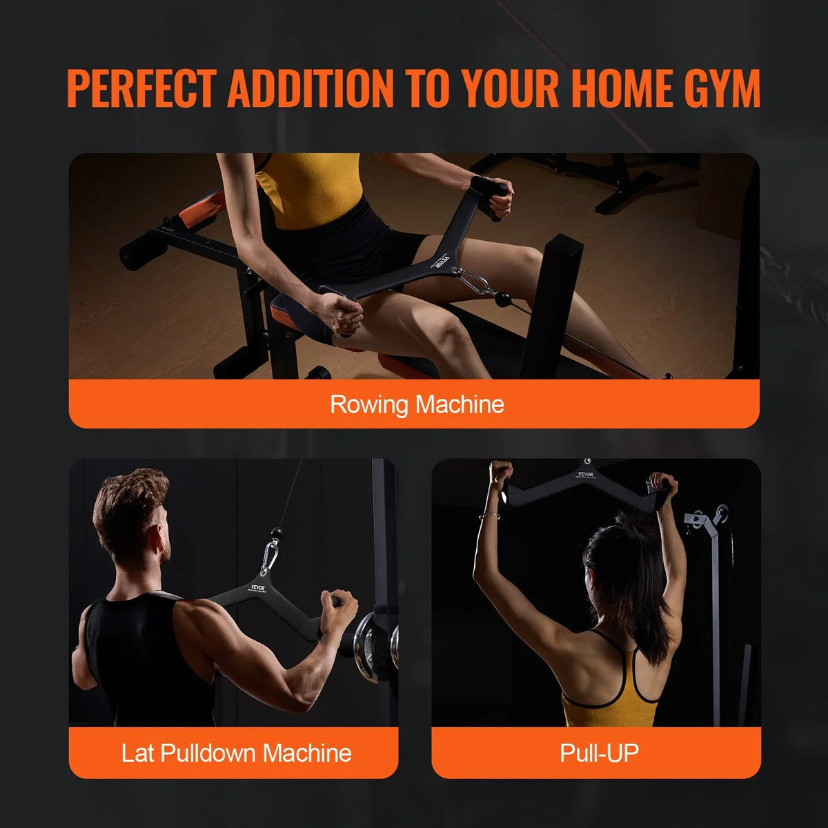 VEVOR LAT Pulldown Bar Handle Attachment V-bar T-bar Cable Machine for Home Gym - View 6