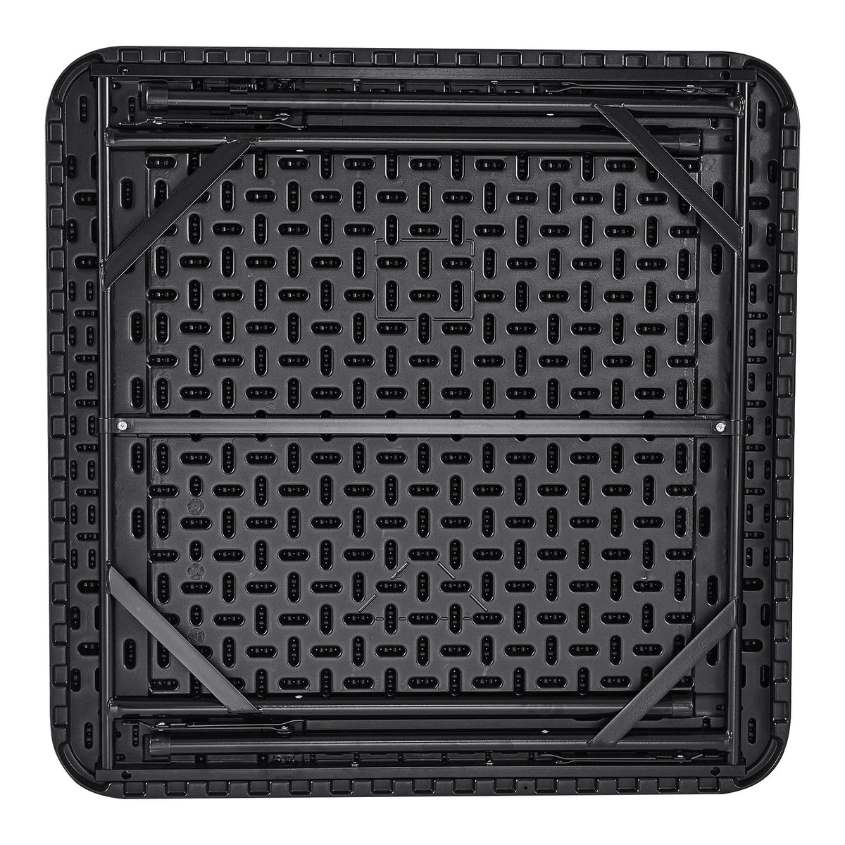 VEVOR Mahjong Table 4 Player Folding Card Table & 4 Cup Holders Chip Trays Black - View 9