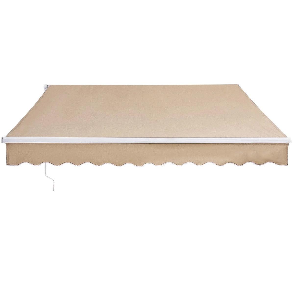 VEVOR Manual Retractable Awning, 12 x 10 ft Outdoor Patio Awning Retractable Sun Shade, Water-Resistant Polyester Patio Door Window Awning Sunshade Shelter with Crank Handle for Backyard, Balcony - View 14