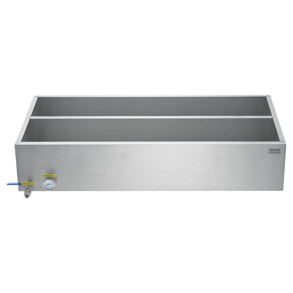 VEVOR Maple Syrup Evaporator Pan, 47 Gallon, 683 Cups of 8.8oz Maple Syrup, Flat Evaporator Pan with Thermometer, 1 Valve and 3 Heating Methods, 304 Stainless Steel Maple Syrup Pan for Home, Outdoor - View 10