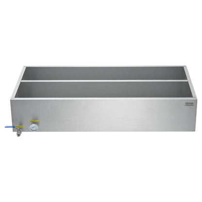 VEVOR Maple Syrup Evaporator Pan, 47 Gallon, 683 Cups of 8.8oz Maple Syrup, Flat Evaporator Pan with Thermometer, 1 Valve and 3 Heating Methods, 304 Stainless Steel Maple Syrup Pan for Home, Outdoor - View 10