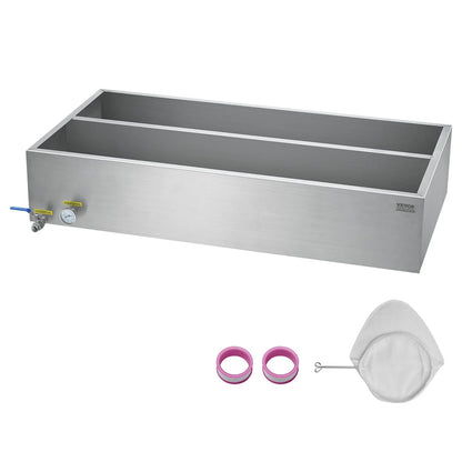 VEVOR Maple Syrup Evaporator Pan, 47 Gallon, 683 Cups of 8.8oz Maple Syrup, Flat Evaporator Pan with Thermometer, 1 Valve and 3 Heating Methods, 304 Stainless Steel Maple Syrup Pan for Home, Outdoor - View 8