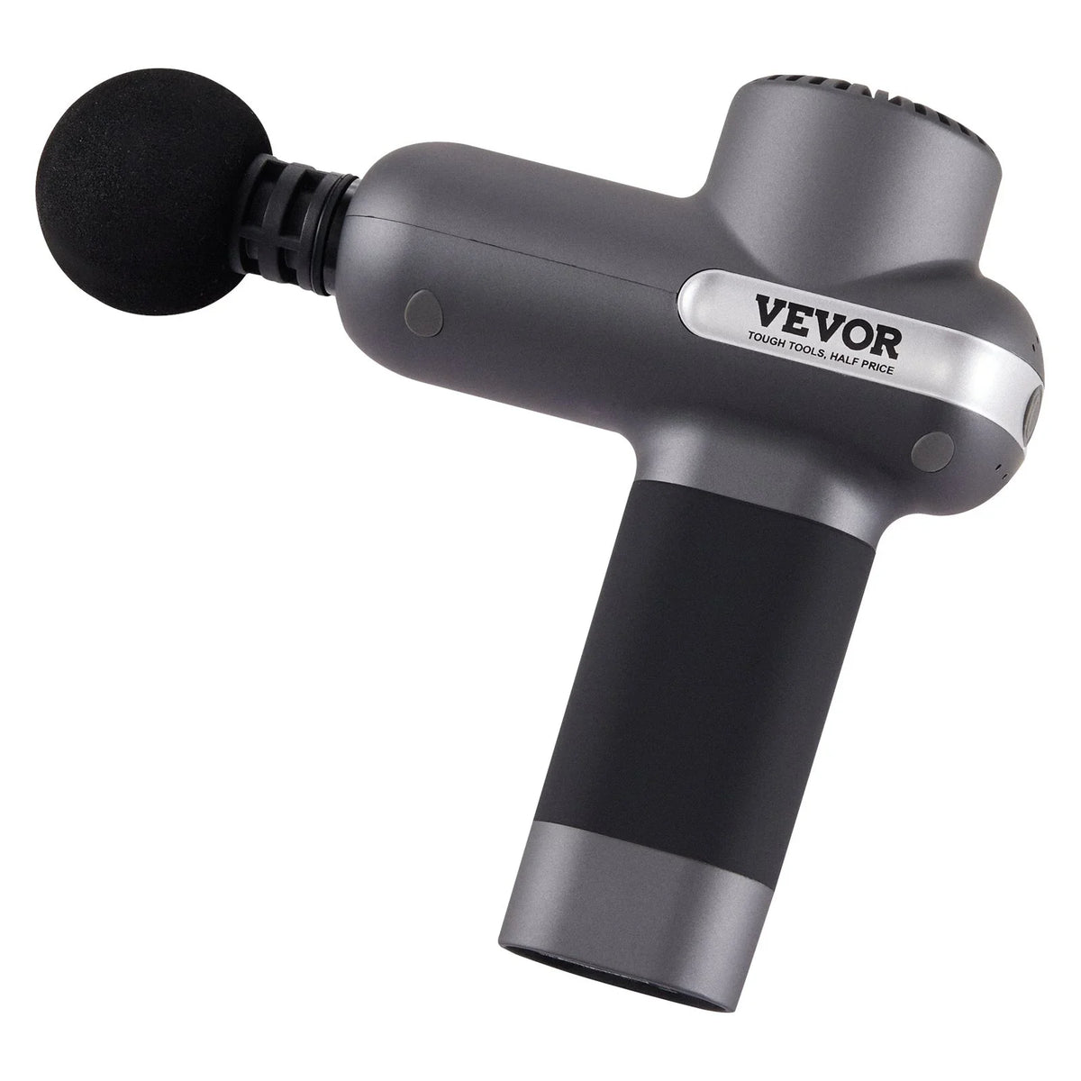 VEVOR Massage Gun Deep Tissue, Percussion Muscle Massager for Athletes - with 5 Speed Levels & 6 Massage Heads, 7.4V 2500mAh Batteries, Handheld Electric Massage Gun for Pain Relief, Muscle Relaxation