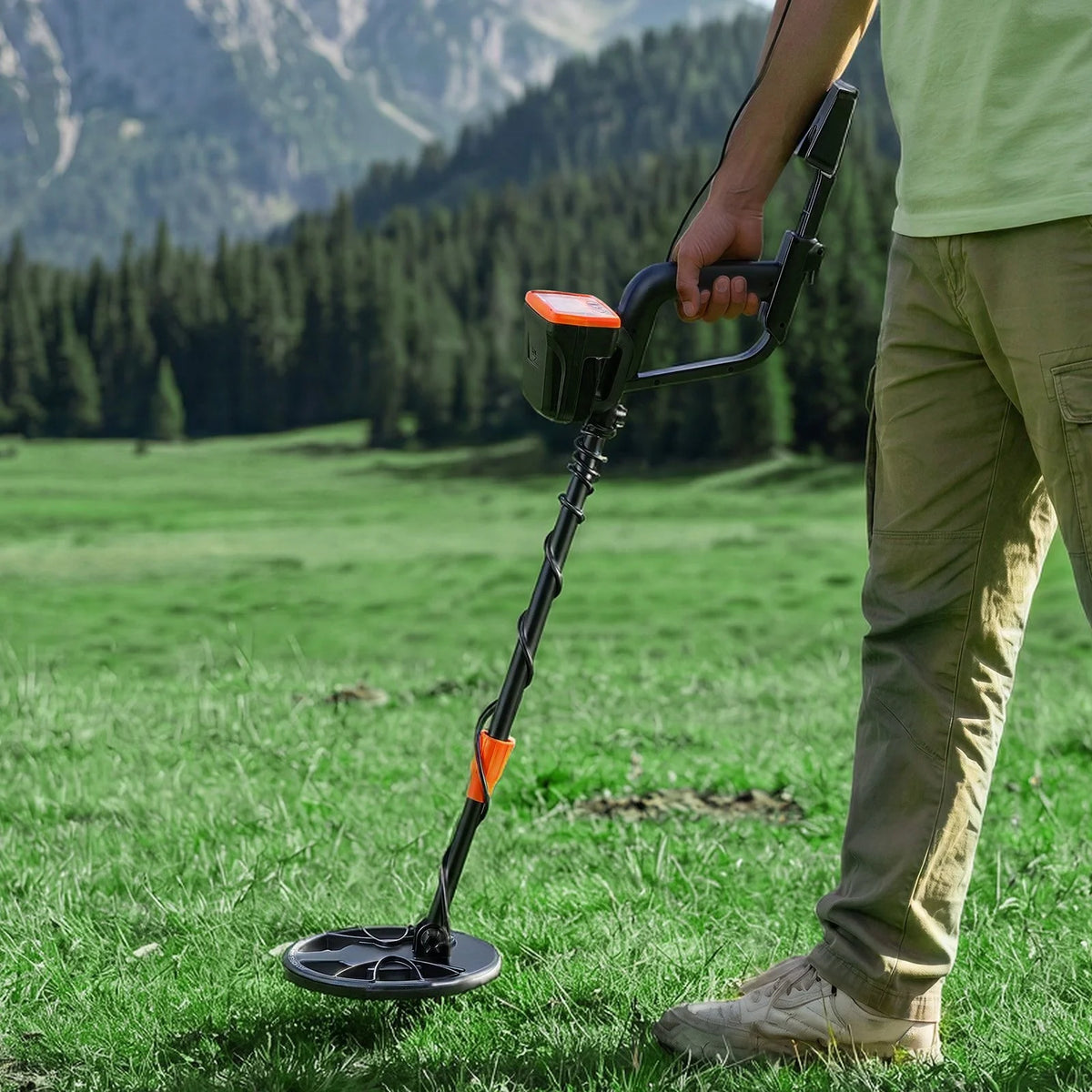 VEVOR Metal Detector for Adults, 8", Professional High Accuracy Gold Detector, IP68 Waterproof Search Coil with Display, Headphones, 3 Modes, Adjustable Length, for Detecting Gold Treasure Hunting