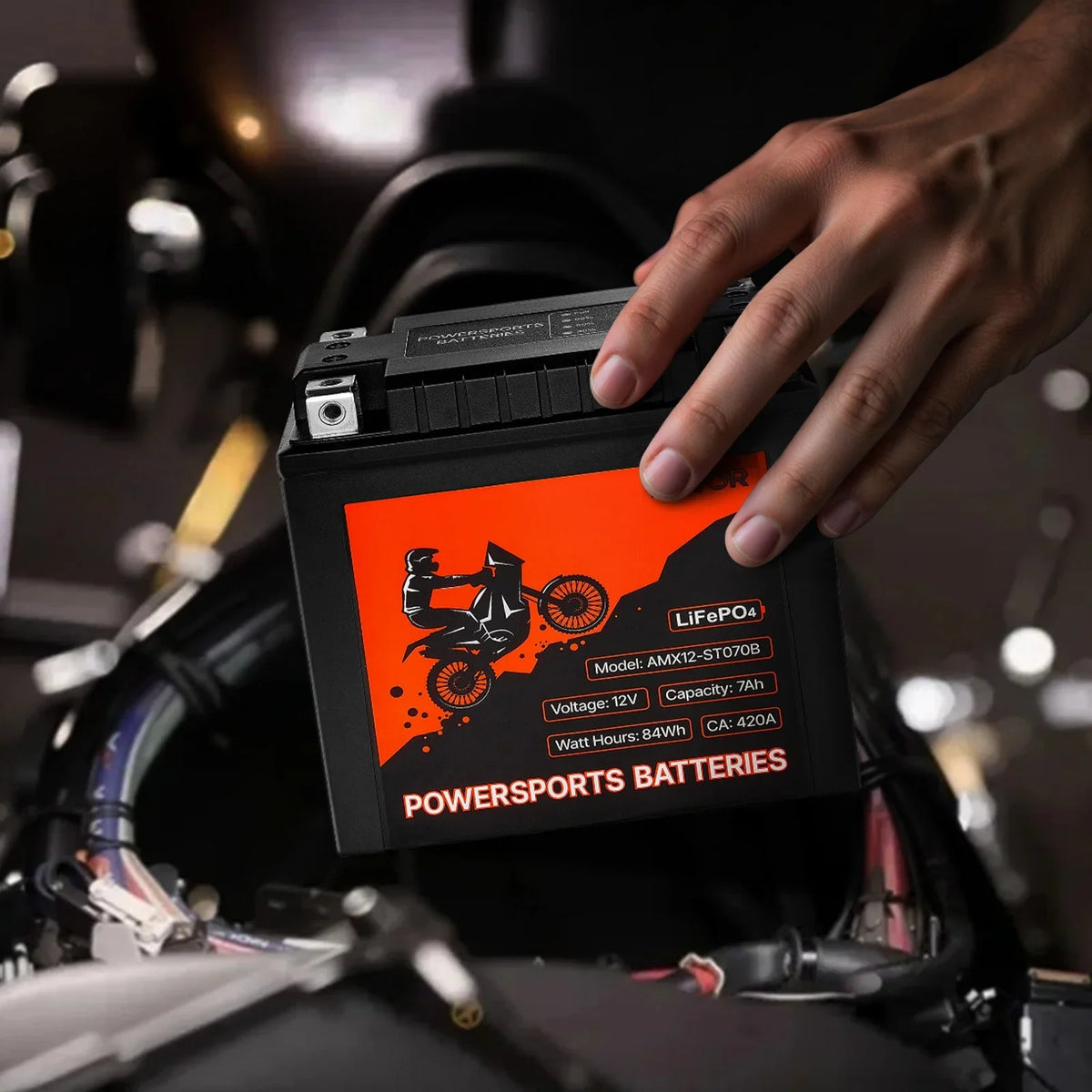 VEVOR Motorcycle Battery, 12 Volt 7Ah, LiFePO4 Lithium Pre-Charged Powersports Battery, Maintenance Free & High Performance, Compatible with ATV, Motorcycle, Jet Skis, Scooter, UTV, and More - View 7