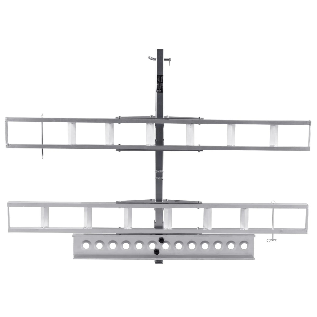 VEVOR Motorcycle Carrier, 2-Bike 600 LBS Aluminum Motorcycle Carrier Hitch Mount, Loading Ramp, Scooter Dirt Bike Trailer Hauler, Ratchet Straps and Stabilizer, for Car, Truck with 2" Hitch Receiver - View 9