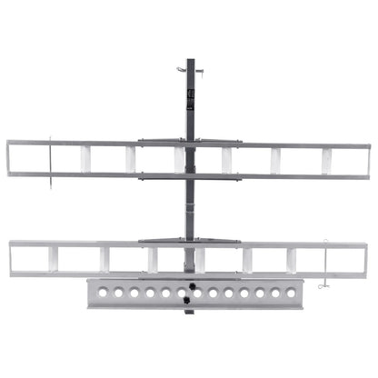VEVOR Motorcycle Carrier, 2-Bike 600 LBS Aluminum Motorcycle Carrier Hitch Mount, Loading Ramp, Scooter Dirt Bike Trailer Hauler, Ratchet Straps and Stabilizer, for Car, Truck with 2" Hitch Receiver - View 9