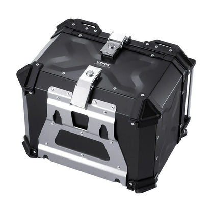 VEVOR Motorcycle Top Case, Universal Aluminum Alloy Motorbike Tail Box with Leather Lining, 55L Waterproof Detachable Motorcycle Top Box with Lock & Back Cushion, Fit for 99% of Motorcycle Frames - View 10
