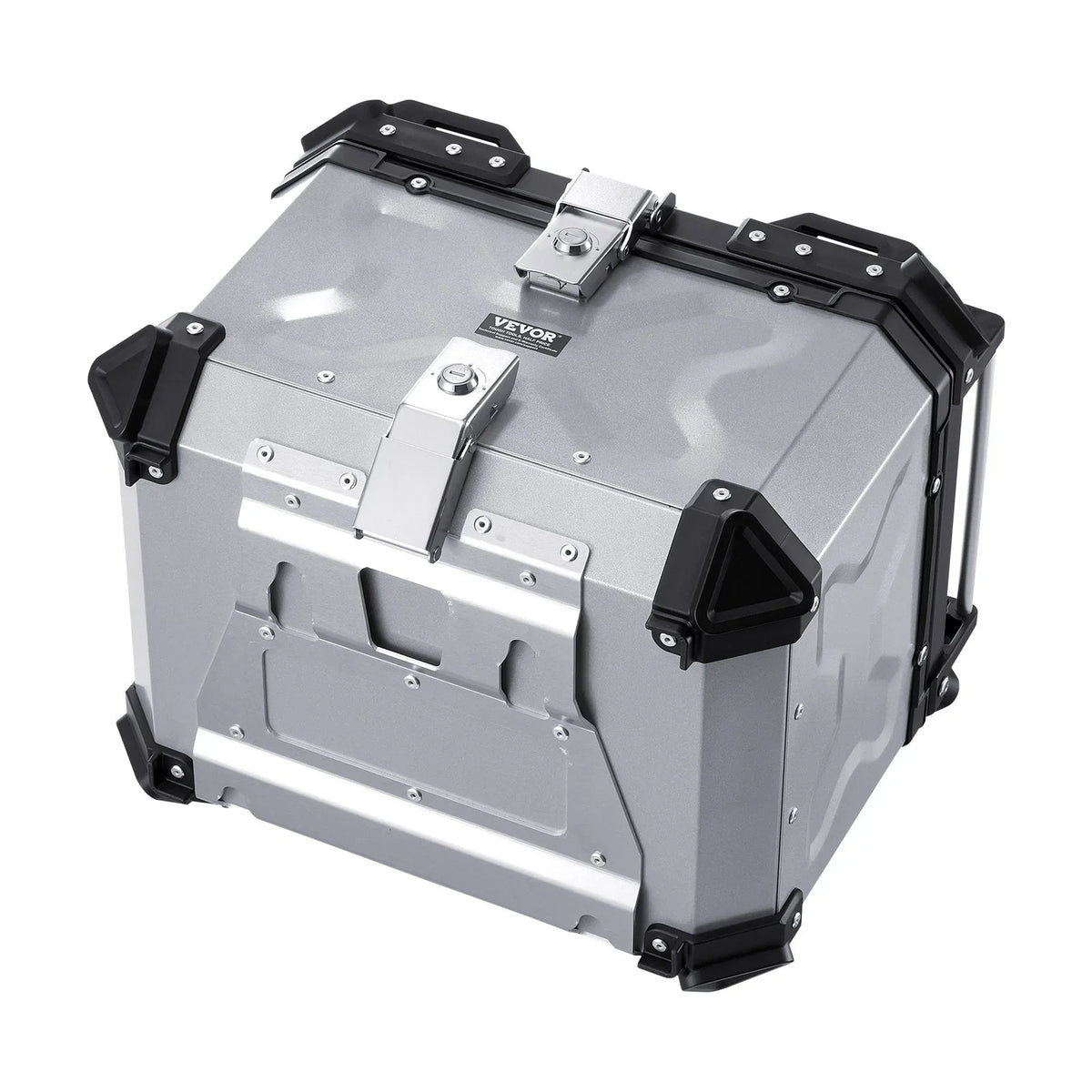VEVOR Motorcycle Top Case, Universal Aluminum Alloy Motorbike Tail Box with Leather Lining, 45L Waterproof Detachable Motorcycle Top Box with Lock & Back Cushion, Fit for 99% of Motorcycle Frames - View 10