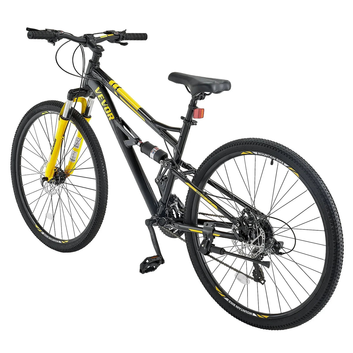 VEVOR Mountain Bike, 29 inch MTB Bicycle with Full Dual Suspension, 24 Speeds Twist Shifting, Comfort Saddle, Dual Disc Brakes, Aluminum Alloy Frame, Adult Sport Cycling Bicycle for Men Women Trail Snow - View 10