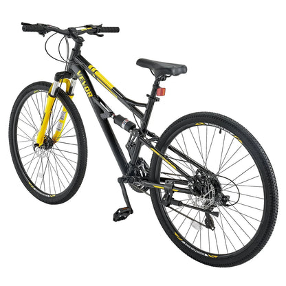 VEVOR Mountain Bike, 29 inch MTB Bicycle with Full Dual Suspension, 24 Speeds Twist Shifting, Comfort Saddle, Dual Disc Brakes, Aluminum Alloy Frame, Adult Sport Cycling Bicycle for Men Women Trail Snow - View 10
