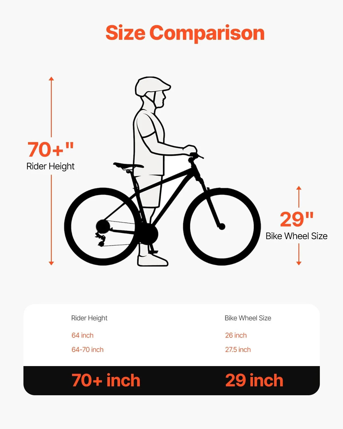 VEVOR Mountain Bike, 29 inch MTB Bicycle with Full Dual Suspension, 24 Speeds Twist Shifting, Comfort Saddle, Dual Disc Brakes, Aluminum Alloy Frame, Adult Sport Cycling Bicycle for Men Women Trail Snow - View 6