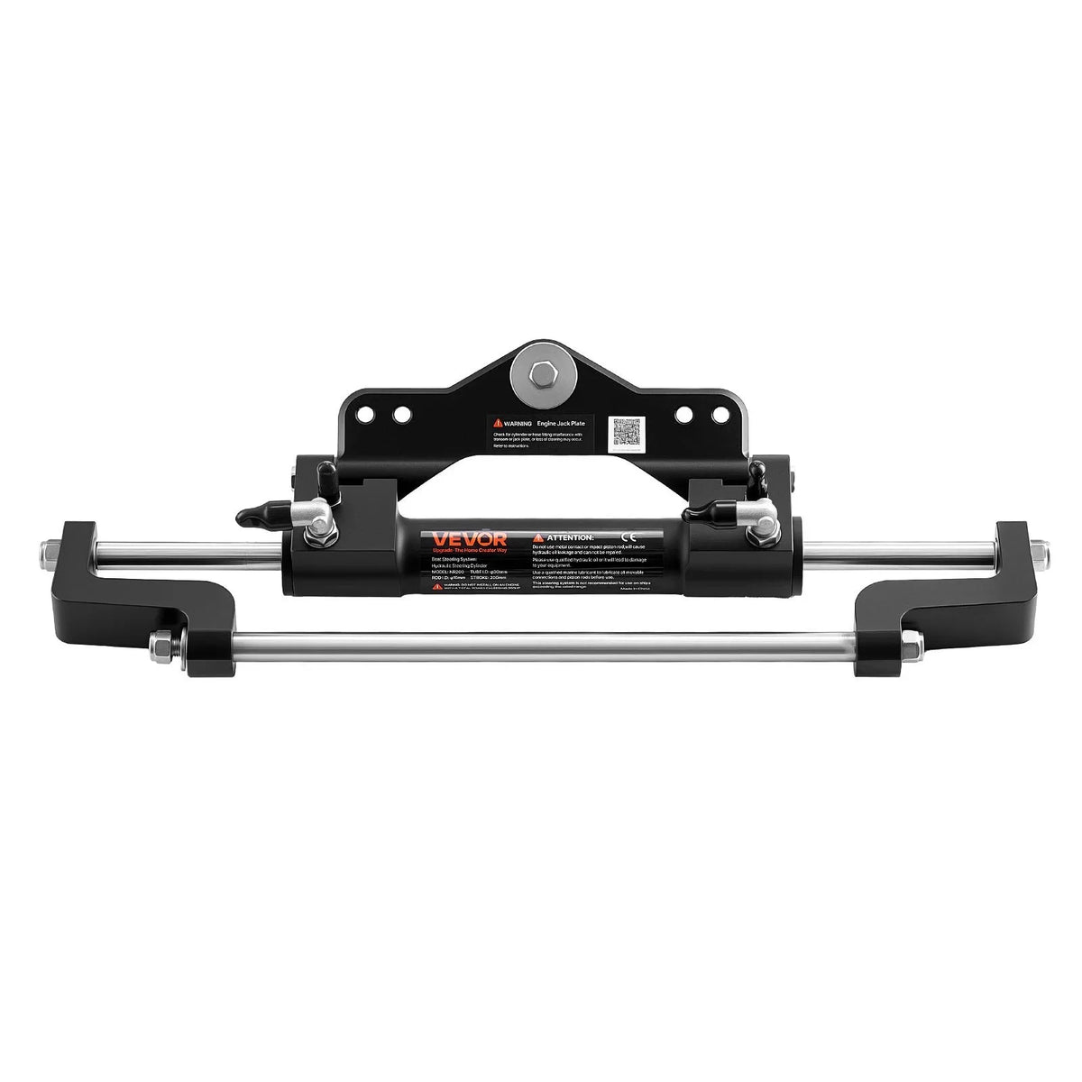 VEVOR Outboard Hydraulic Steering Kit, 200 HP, Marine Boat Hydraulic Steering System with 6.9 MPa Two-Way Lock Helm Pump, Cylinder, 2 PCS 26 ft Hoses, 13.5" Wheel for Single Station, Single-Engine Use - View 10