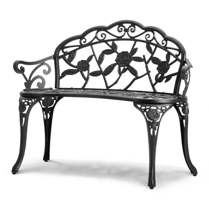VEVOR Outdoor Bench, 38.8 inches Metal Garden Bench for Outdoors,480 lbs Load Capacity Bench, Outdoor Garden Park Bench with Backrest and Armrests, Patio Bench for Garden, Park, Yard, Front Porch - View 10