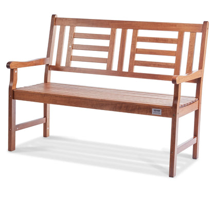VEVOR Outdoor Bench, 48 inches Wood Garden Bench for Outdoors, Outdoor Garden Park Bench with Backrest and Armrests, 700 lbs Load Capacity Bench, Patio Bench for Garden, Park, Yard, Front Porch - View 8