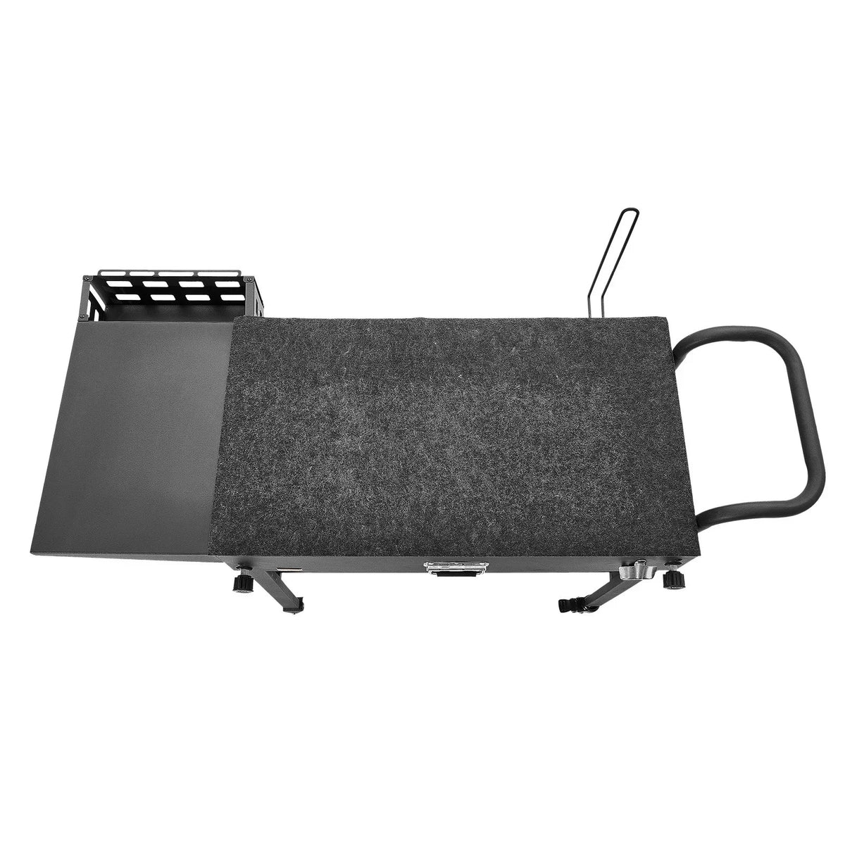 VEVOR Outdoor Grill Cart, 31.0 x 17.0 inch Tabletop Size Grilling Table, Foldable Outdoor Cooking Table with Tissue Holder, Hooks, Wheels, Side Table, BBQ Prep Tables for Picnic, Kitchen, Courtyard - View 9