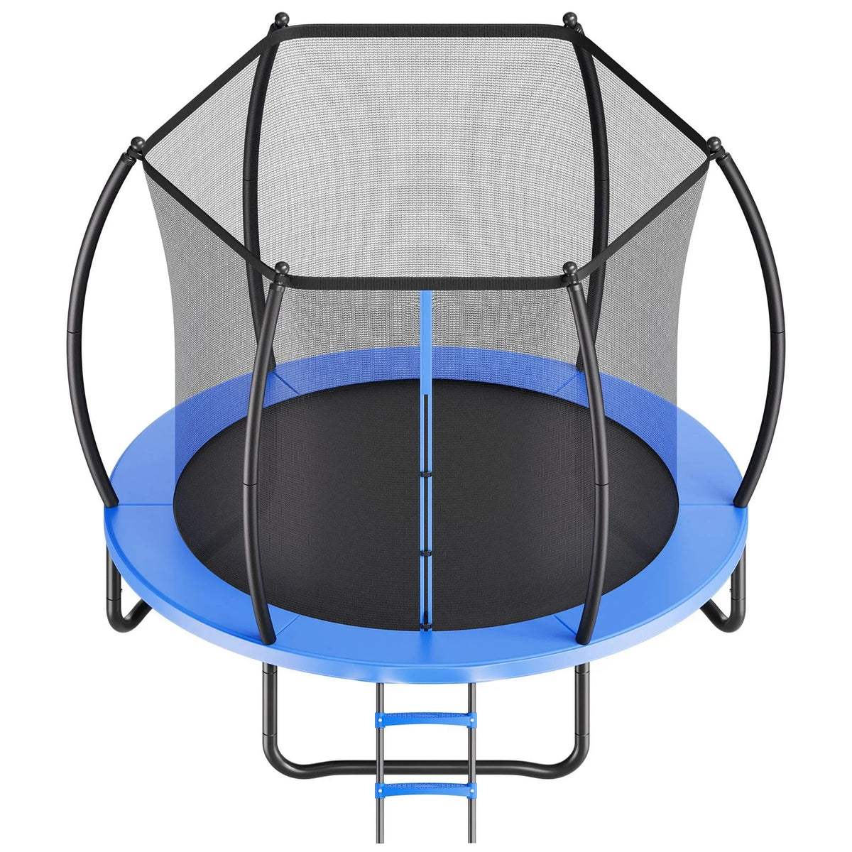 VEVOR Outdoor Trampoline, 8FT Recreational Trampoline, ASTM Approved Trampolines with Enclosure Net & Thickened Pad, Max 265 lbs Weight Capacity, Anti-Rust Backyard Trampolines for Kids & Adults - View 8