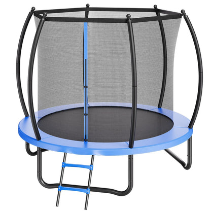 VEVOR Outdoor Trampoline, 8FT Recreational Trampoline, ASTM Approved Trampolines with Enclosure Net & Thickened Pad, Max 265 lbs Weight Capacity, Anti-Rust Backyard Trampolines for Kids & Adults - View 9