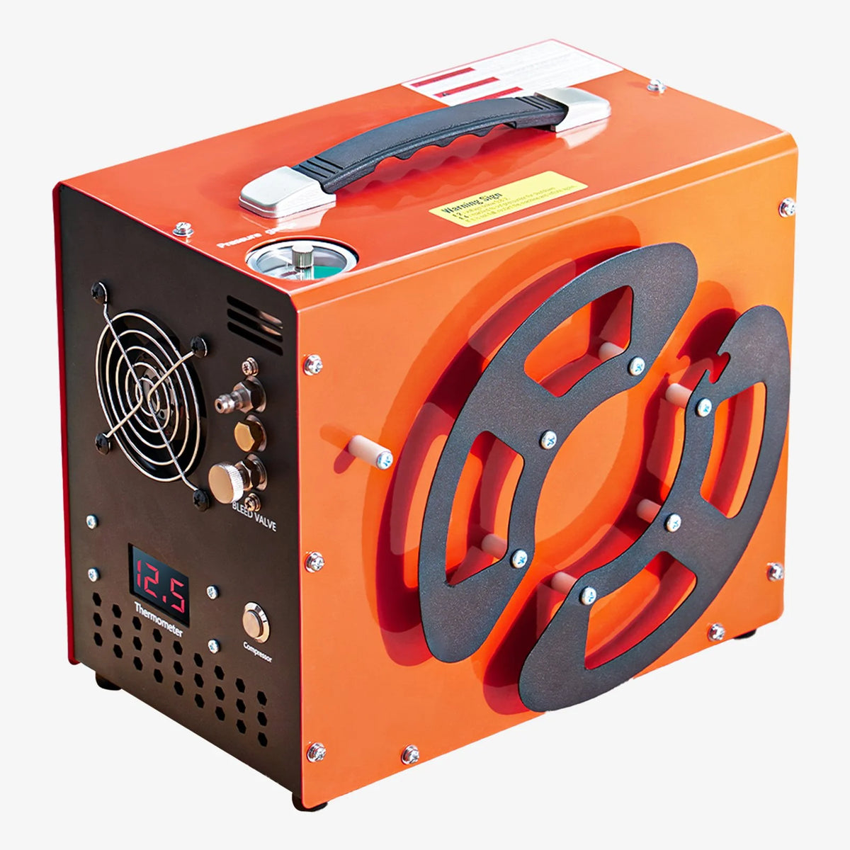 VEVOR PCP Air Compressor, 4500PSI/30Mpa PCP Airgun Compressor with Built-in Converter & Fan Cooling System, Auto Stop DC12V/AC120V Portable Paintball Tank Compressor for Air Rifle, Scuba Diving Bottle - View 10