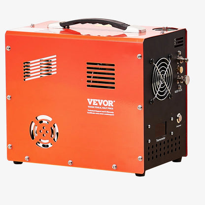 VEVOR PCP Air Compressor, 4500PSI/30Mpa PCP Airgun Compressor with Built-in Converter & Fan Cooling System, Auto Stop DC12V/AC120V Portable Paintball Tank Compressor for Air Rifle, Scuba Diving Bottle - View 9