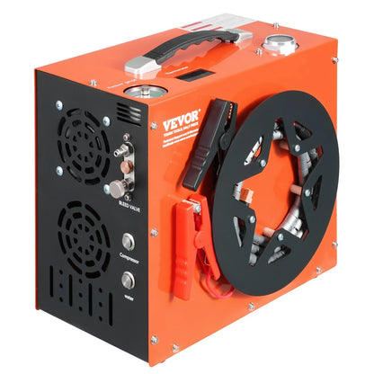 VEVOR PCP Air Compressor, 4500PSI/30Mpa Portable PCP Airgun Compressor - Built-in Water and Fan Cooling System, Auto-Stop | DC12V/AC120V Paintball Tank Compressor for Air Rifle, Scuba Diving Bottle - View 9