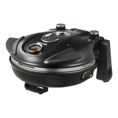 VEVOR Pizza Oven, 12 in Electric Pizza Maker, 1200W Electric Pizzas Cooker with Cordierite Stone, 5-Mode Temperature Control, Viewing Window for Precise Cooking, Heats up to 788 ˚F, for Home (Black) - View 10