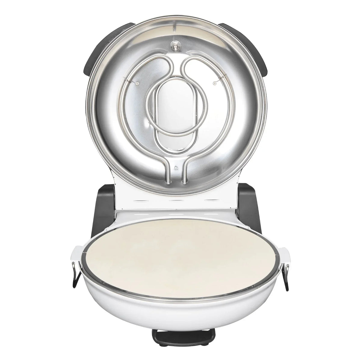 VEVOR Pizza Oven, 12 in Electric Pizza Maker, 1200W Electric Pizzas Cooker with Cordierite Stone, 5-Mode Temperature Control, Viewing Window for Precise Cooking, Heats up to 788 ˚F, for Home (White) - View 9