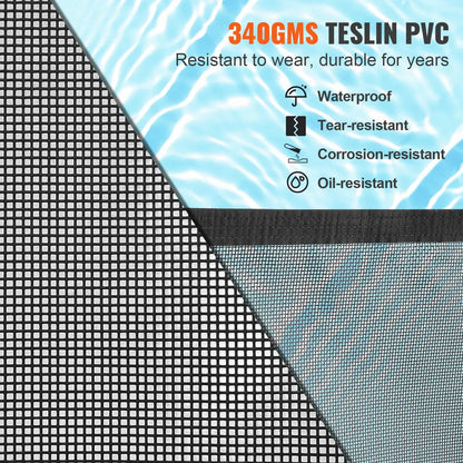 VEVOR Pool Fence, 4 x 12 FT Pool Fences for Inground Pools, Removable Child Safety Pool Fencing, Easy DIY Installation Swimming Pool Fence, 340gms Teslin PVC Pool Fence Mesh Protects Kids and Pets - View 3