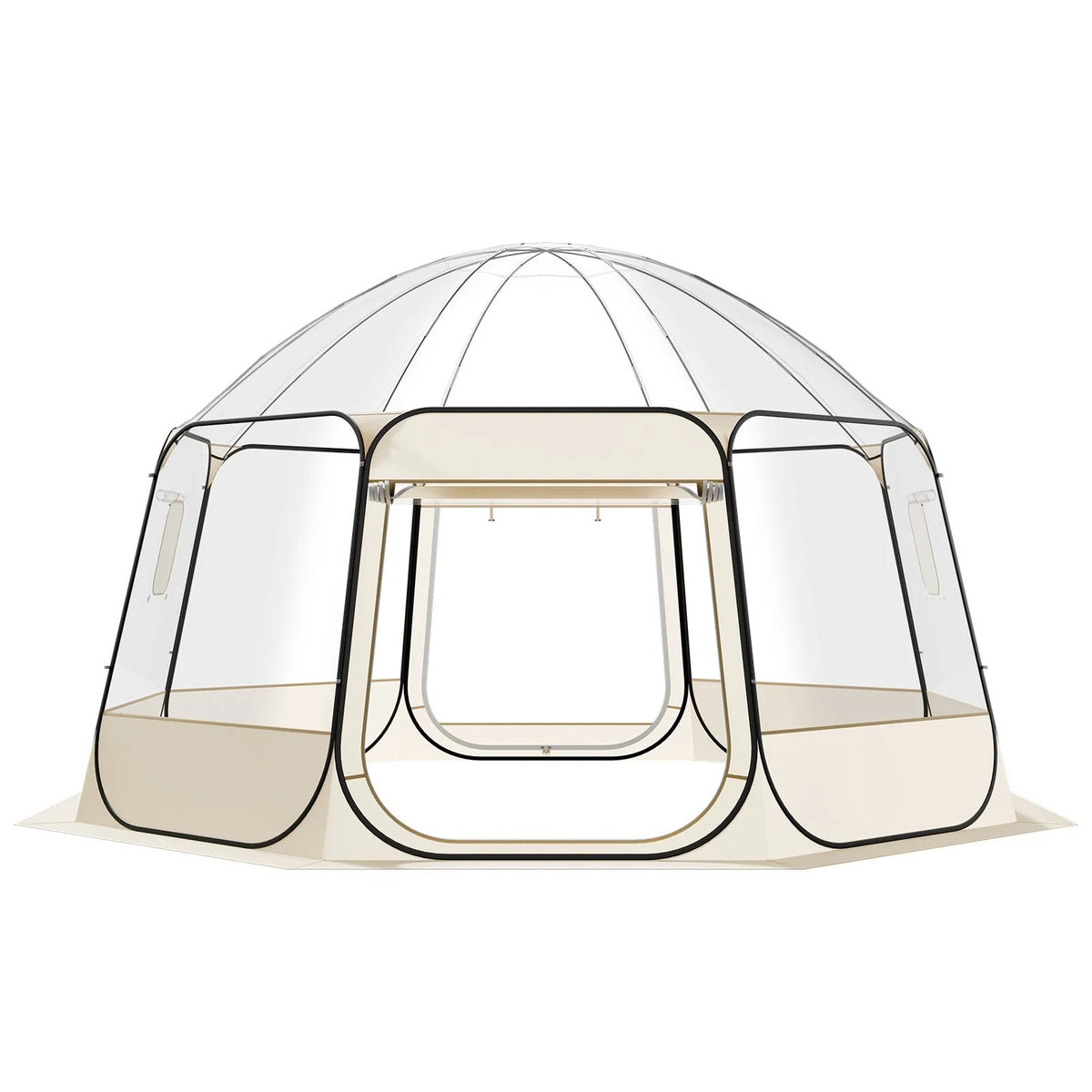 VEVOR Pop up Bubble Tent, 15 x 13.8 ft Waterproof & UV-Resistant, Clear Camping Tent Shelter, Outdoor Garden Dome Igloo Tents with Windows, 540° Panoramic View, for 12-15 Persons Patio Backyard - View 8