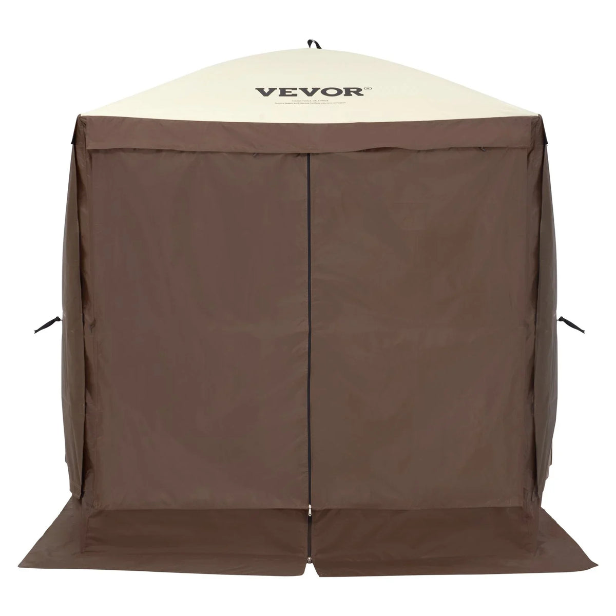 VEVOR Pop Up Gazebo Tent, Pop-Up Screen Tent 4 Sided Canopy Sun Shelter with 4 Removable Privacy Wind Cloths & Mesh Windows, 6x6FT Quick Set Screen Tent with Mosquito Netting, Brown - View 10