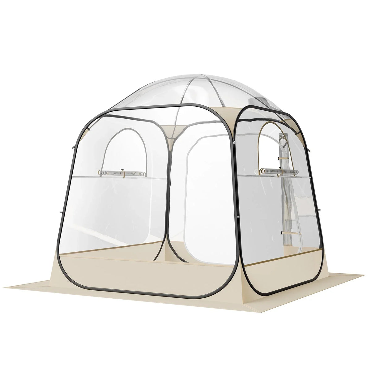 VEVOR Pop up Sports Tent, 72x72 in Clear Bubble Tent for 2-4 Persons, Waterproof Outdoor Pod with Floor Mat & Top Cover, Garden Igloo Dome Tents Camping Shelter for Events Fishing Cheering - View 10