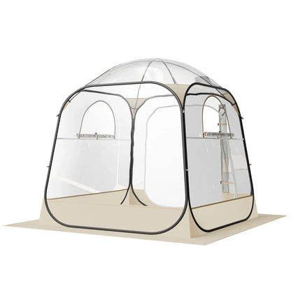 VEVOR Pop up Sports Tent, 72x72 in Clear Bubble Tent for 2-4 Persons, Waterproof Outdoor Pod with Floor Mat & Top Cover, Garden Igloo Dome Tents Camping Shelter for Events Fishing Cheering - View 10