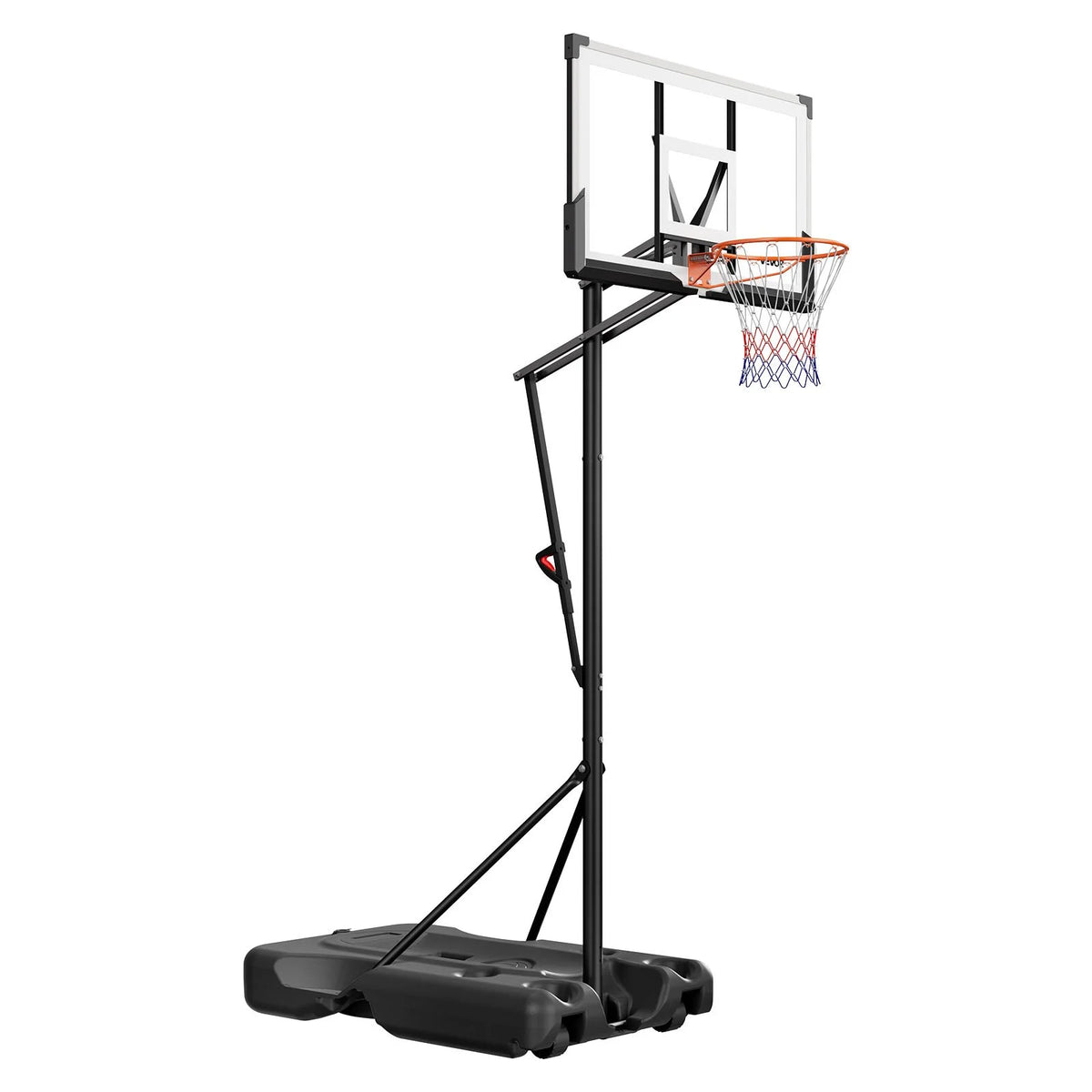 VEVOR Portable Basketball Stand, 10 ft Height Adjustment Basketball Hoop & Goal, Portable Basketballs Hoop with 54 inch PC Backboard & Wheels for Kids, Teens, Adults in Driveways, Pools, Schools - View 9