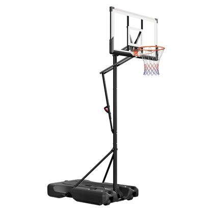 VEVOR Portable Basketball Stand, 10 ft Height Adjustment Basketball Hoop & Goal, Portable Basketballs Hoop with 54 inch PC Backboard & Wheels for Kids, Teens, Adults in Driveways, Pools, Schools - View 9