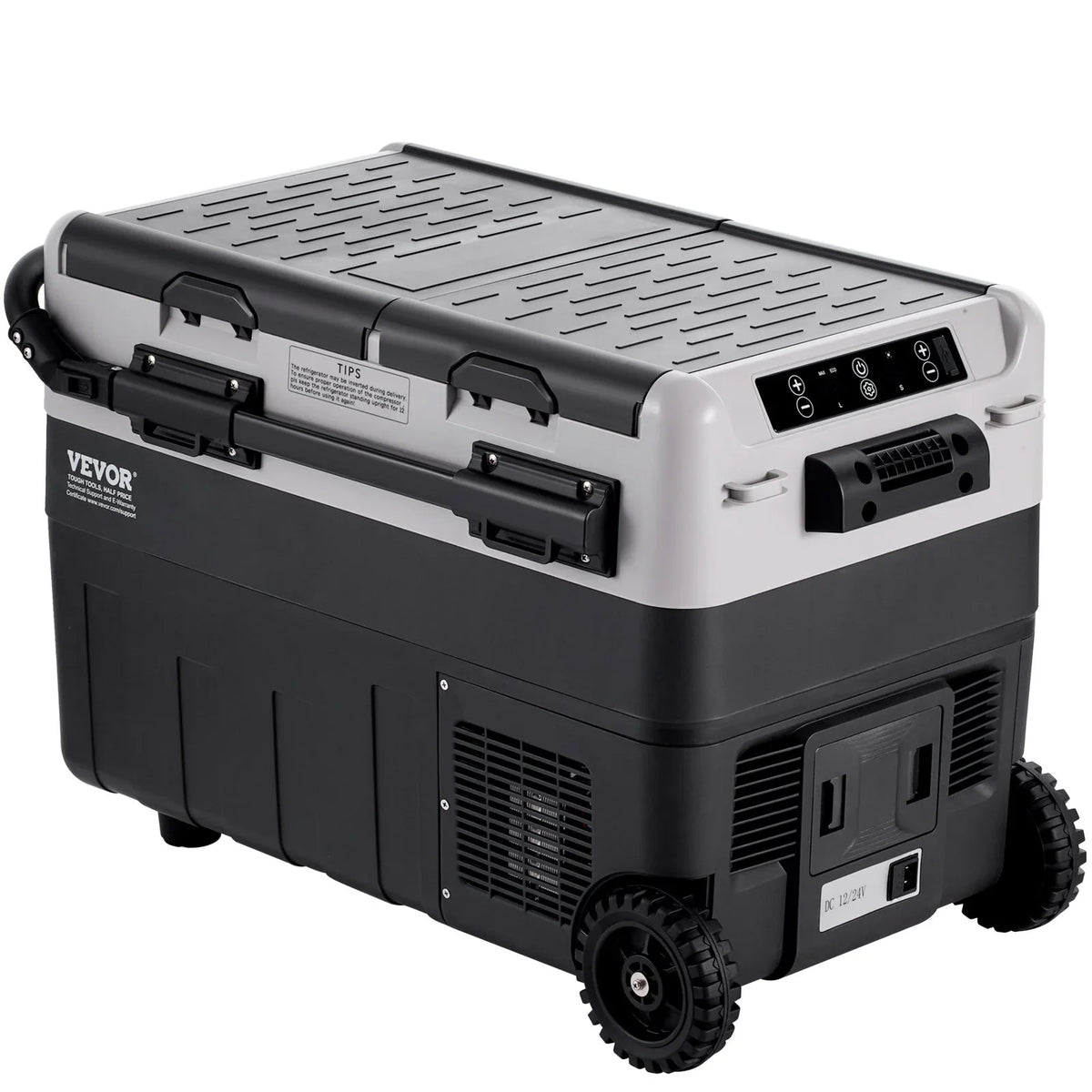 VEVOR Portable Car Refrigerator, 12 Volt Car Refrigerator Fridge, 50 L / 52.8 QT Dual Zone Portable Freezer, -4℉-68℉ Adjustable Temperature, Compressor Cooler for Home, Outdoor, Camping, RV, Car - View 9
