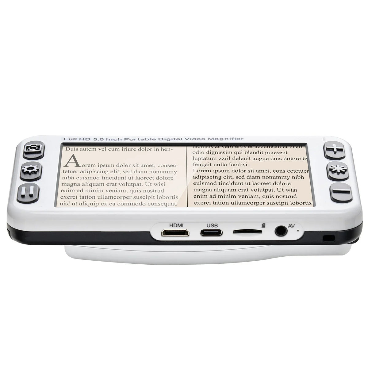 VEVOR Portable Digital Magnifier, 5-inch HD Electronic Video Magnifier for Low Version, 2X - 48X Electronic Reading Aid with 13MP Near & Far Dual Lens, 26 Color Mode, AV/HDMI Output & Foldable Handle - View 8
