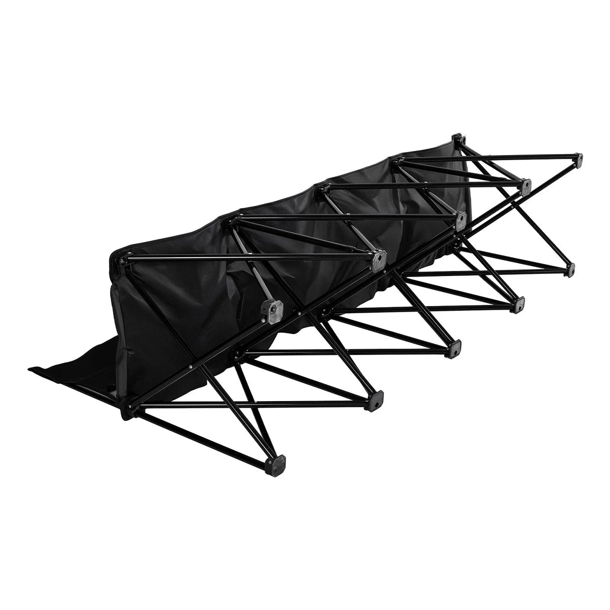 VEVOR Portable Folding Bench, 4 Seat Foldable Soccer Bench with Side Pockets and Carrying Bag, Lightweight Sideline Seating with Back Rest for Football, Baseball, Camping, Outdoor Events, Black - View 10