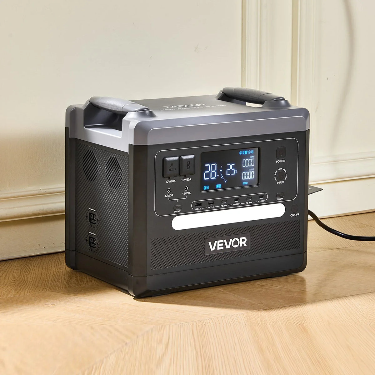VEVOR Portable Power Station, 2400W 2160Wh Power Station Solar Generator with 10 Output Ports & Adjustable Input Power, Expandable LiFePO4 Battery Backup for Home Camping RV (Solar Panel NOT Included) - View 7