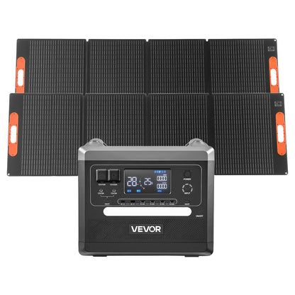 VEVOR Portable Power Station, 2400W Portable Solar Generator with 2PCS * 200W Foldable Solar Panels, 2160Wh Expandable LiFePO4 Battery Backup with 10 Output Ports for Home Backup Outdoor Camping RV - View 8