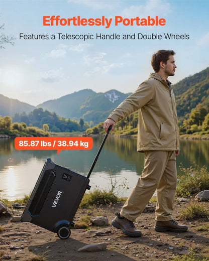 VEVOR Portable Power Station, 3000W Solar Generator Power Station, 3072Wh LiFePO4 Battery Backup with 15 Output Ports for for Home Emergency, Outdoor Camping, RV Travel (Solar Panel NOT Included) - View 4