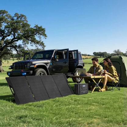 VEVOR Portable Power Station with 200W Solar Panel, 1800W Solar Generator Power Station, 1008Wh LiFePO4 Battery Backup with 9 Output Ports for for Home Emergency, Outdoor Camping, RV Travel - View 7