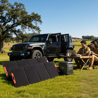 VEVOR Portable Power Station with 2PCS 200W Solar Panels, 3000W Solar Generator Power Station, 3072Wh LiFePO4 Battery Backup with 15 Output Ports for for Home Emergency, Outdoor Camping, RV Travel - View 7