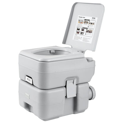 VEVOR Portable Toilet for Camping, Porta Potty with Carry Bag, 5.3 Gal Waste Tank & 3.2 Gal Flush Tank, Push-Button Pressurized Flush Commode, Leak-proof and Odourless Travel Toilet for Camping Car - View 10