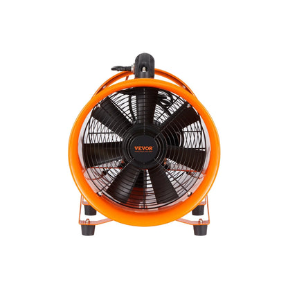 VEVOR Portable Ventilator, 12 inch Heavy Duty Cylinder Fan with 16.4ft Duct Hose, 560W Strong Shop Exhaust Blower 2894CFM, Industrial Utility Blower for Sucking Dust, Smoke, Smoke Home/Workplace - View 10