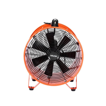 VEVOR Portable Ventilator, 16 inch Heavy Duty Cylinder Fan with 33ft Duct Hose, 1350W Strong Shop Exhaust Blower 5175CFM, Industrial Utility Blower for Sucking Dust, Smoke, Smoke Home/Workplace - View 23