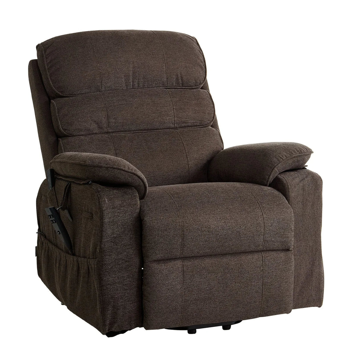 VEVOR Power Lift Recliner Chair, Dual Motor Medium Lift Chair with Heat and Massage for Elderly, Position Adjustable, Remote Control, with Side Pockets, Chenille Fabric, Brown - View 8