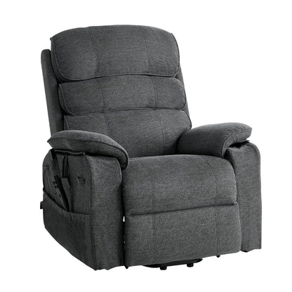 VEVOR Power Lift Recliner Chair, Dual Motor Medium Lift Chair with Heat and Massage for Elderly, Position Adjustable, Remote Control, with Side Pockets, Chenille Fabric, Dark Gray - View 8